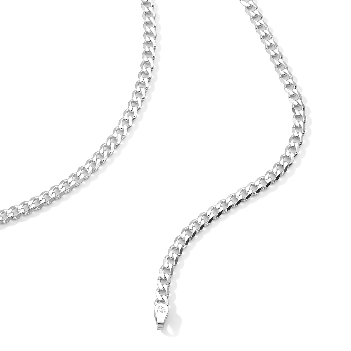 Italian Made-Sterling Silver Curb Chain (Size - 20) with Lobster Clasp 8552918 2