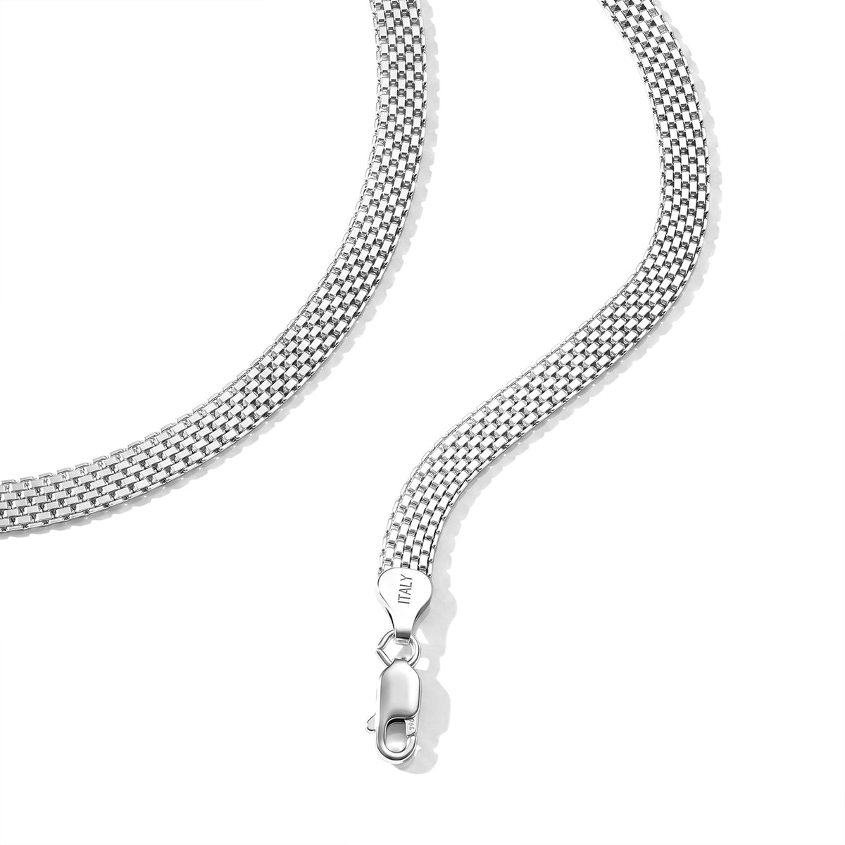 Sterling Silver Bismark Chain (Size - 20) with Lobster Clasp V32570697 2