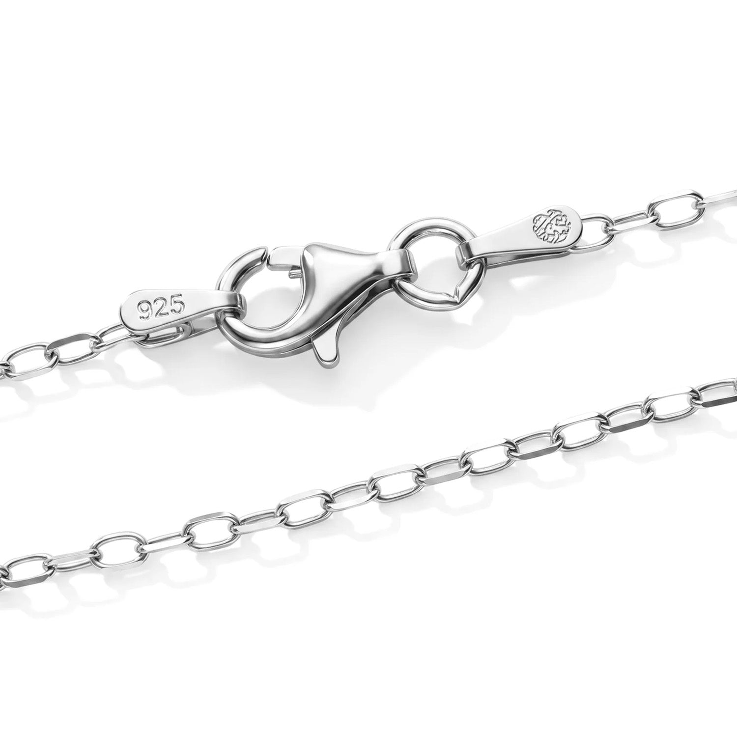 Italian Made - Rhodium Overlay Sterling Silver Necklace (Size - 20) with Lobster Clasp V32513525 4