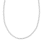 Italian Made - Rhodium Overlay Sterling Silver Necklace (Size - 20) with Lobster Clasp_8552925