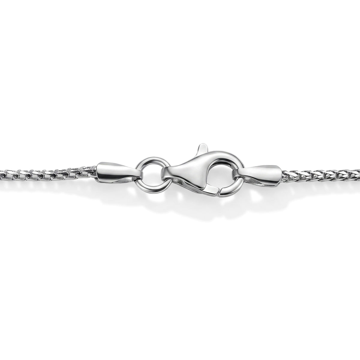 Italian Made- Rhodium Overlay Sterling Silver Franco Necklace (Size - 20) with Lobster Clasp V32562970 5