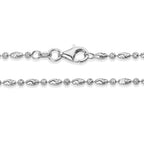 Rhodium Overlay Sterling Silver Typhoon Chain (Size - 20) with Lobster Clasp_8552927_2