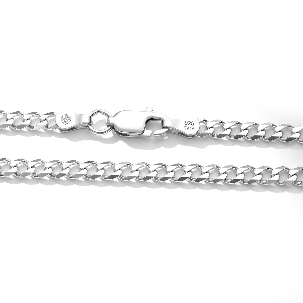 Italian Made-Sterling Silver Curb Chain (Size - 22) with Lobster Clasp_8552934_1