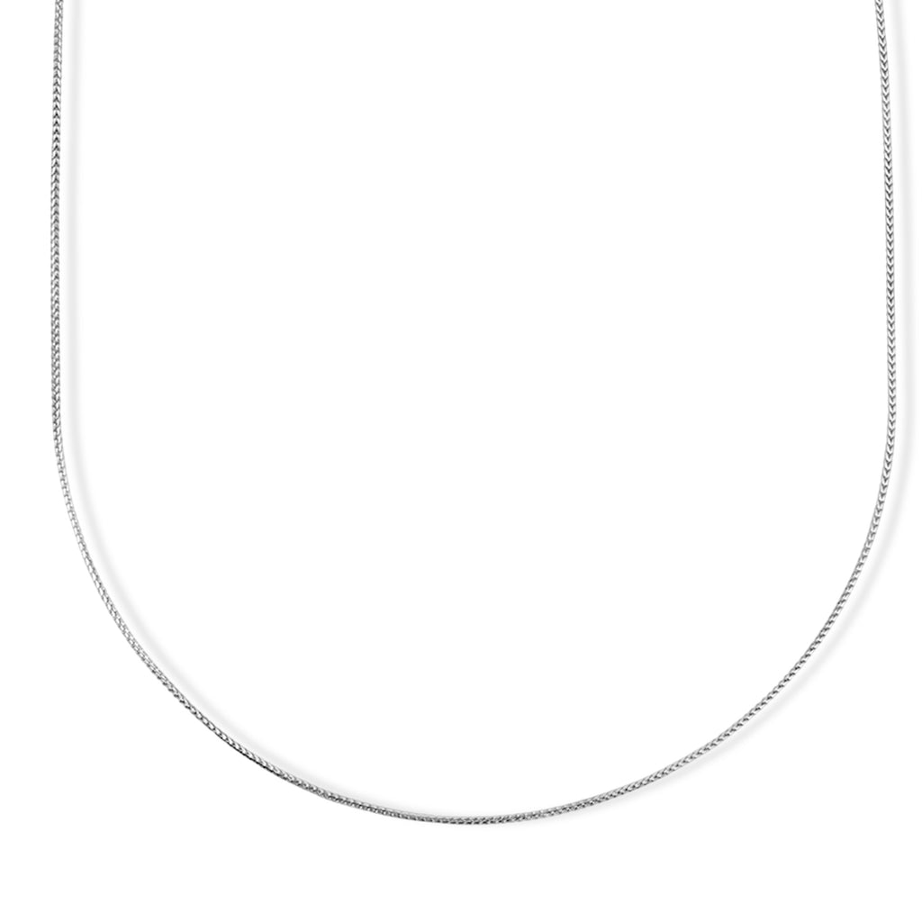 Italian Made - Rhodium Overlay Sterling Silver Franco Necklace (Size - 22) with Lobster Clasp_8552940