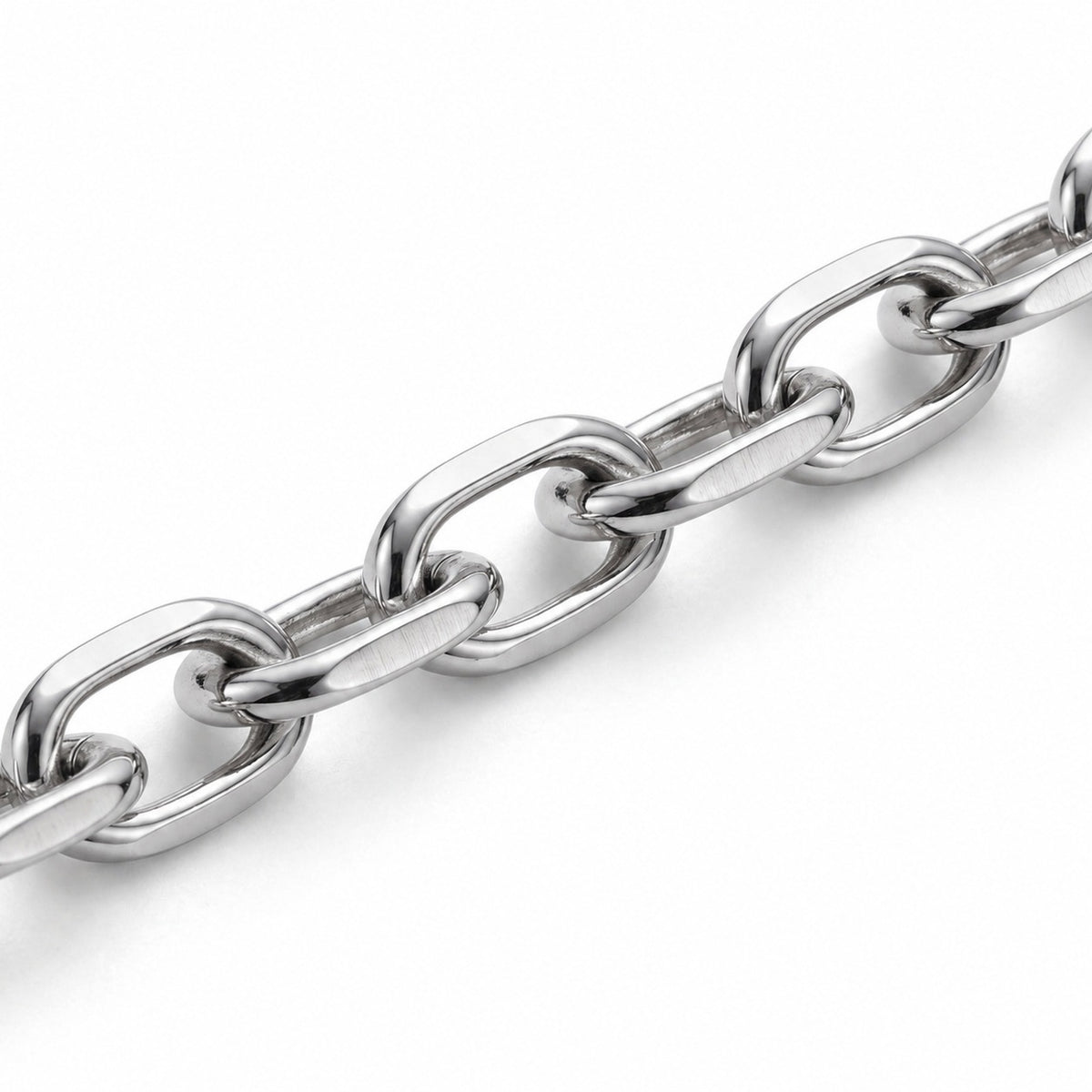 Italian Made - Rhodium Overlay Sterling Silver Marina Anchor Necklace (Size - 24) with Lobster Clasp V32558208 2