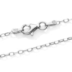 Italian Made - Rhodium Overlay Sterling Silver Marina Anchor Necklace (Size - 24) with Lobster Clasp_8552955_5