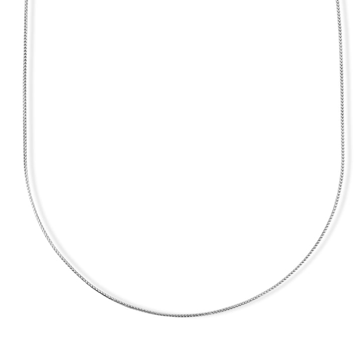 Rhodium Overlay Sterling Silver Franco Chain (Size - 24) with Lobster Clasp 8552956 1