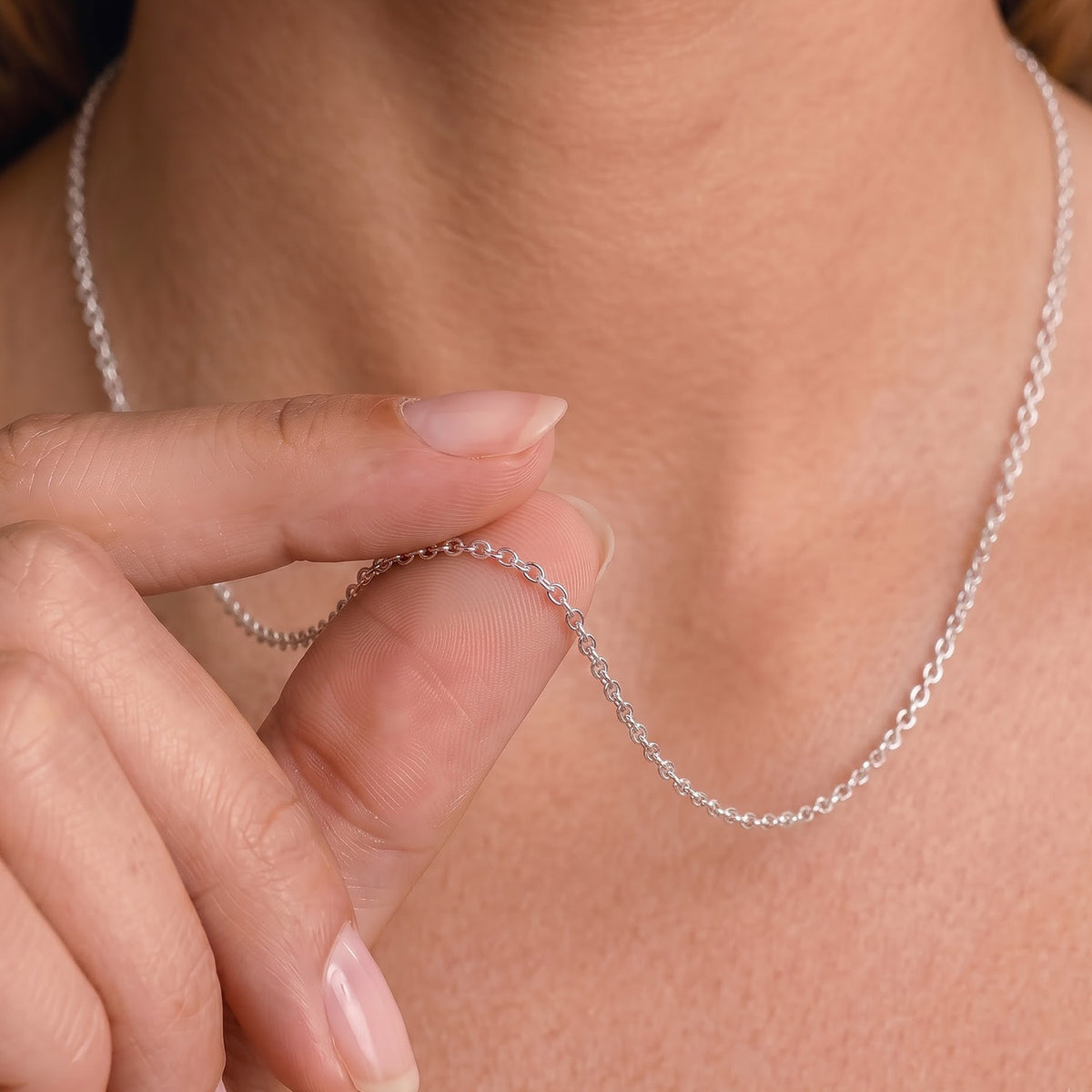 Italian Made - Rhodium Overlay Sterling Silver Marina Anchor Necklace (Size - 30) with Lobster Clasp V32562977 2