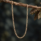 Italian Made - Sterling Silver Flat Figaro Pave Necklace (Size - 24) with Lobster Clasp in Two Tone Plating_8552981_2