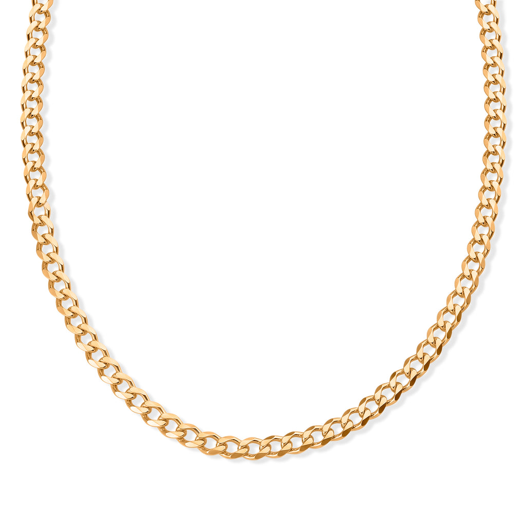 Pick of the Show Yellow Gold Plated Sterling Silver Curb Chain (Size - 18) with Lobster Clasp_8552988
