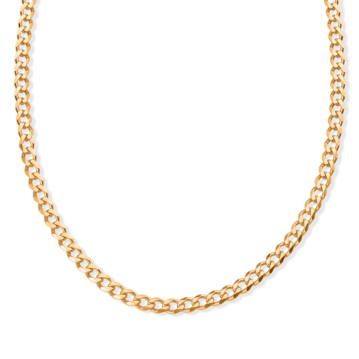 Pick of the Show Yellow Gold Plated Sterling Silver Curb Chain (Size - 18) with Lobster Clasp V32515241 0