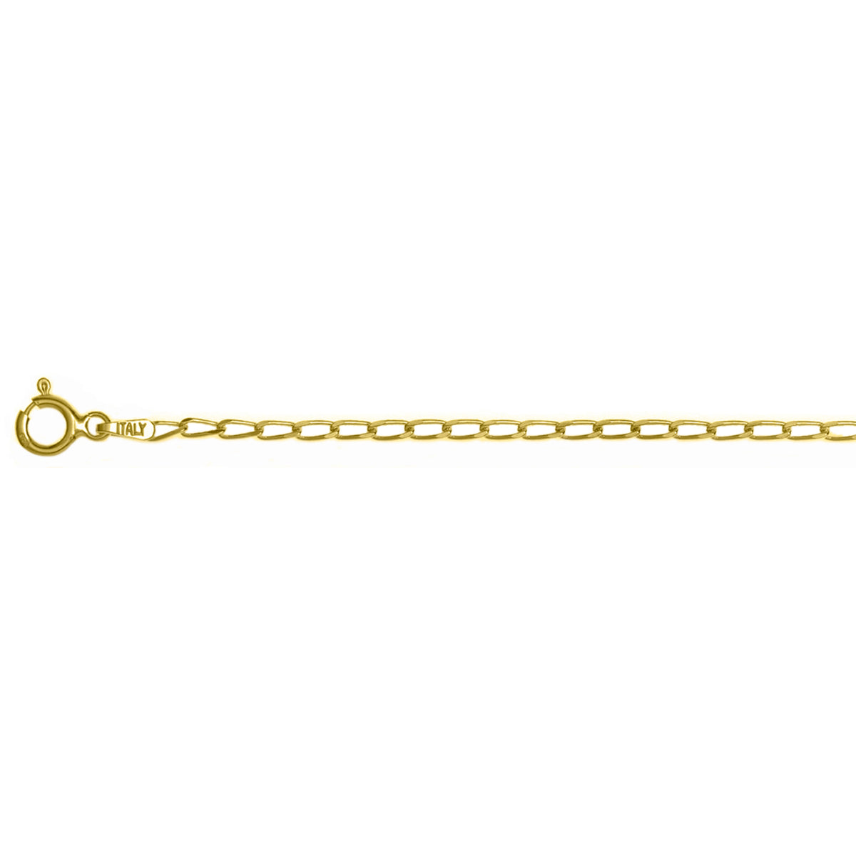 Italian Made - Yellow Gold Plated Sterling Silver Grumetta Rada Chain (Size - 24) with Lobster Clasp V32512488 0