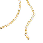 Yellow Gold Plated Sterling Silver Flat Rambo Chain (Size - 18) with Lobster Clasp_8553022_2