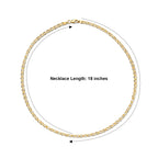 Yellow Gold Plated Sterling Silver Flat Rambo Chain (Size - 18) with Lobster Clasp_8553022_3