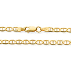 Yellow Gold Plated Sterling Silver Flat Rambo Chain (Size - 20) with Lobster Clasp_8553023_1