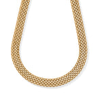 Yellow Gold Plated Sterling Silver Bismark Necklace (Size - 18) with Lobster Clasp_8553026