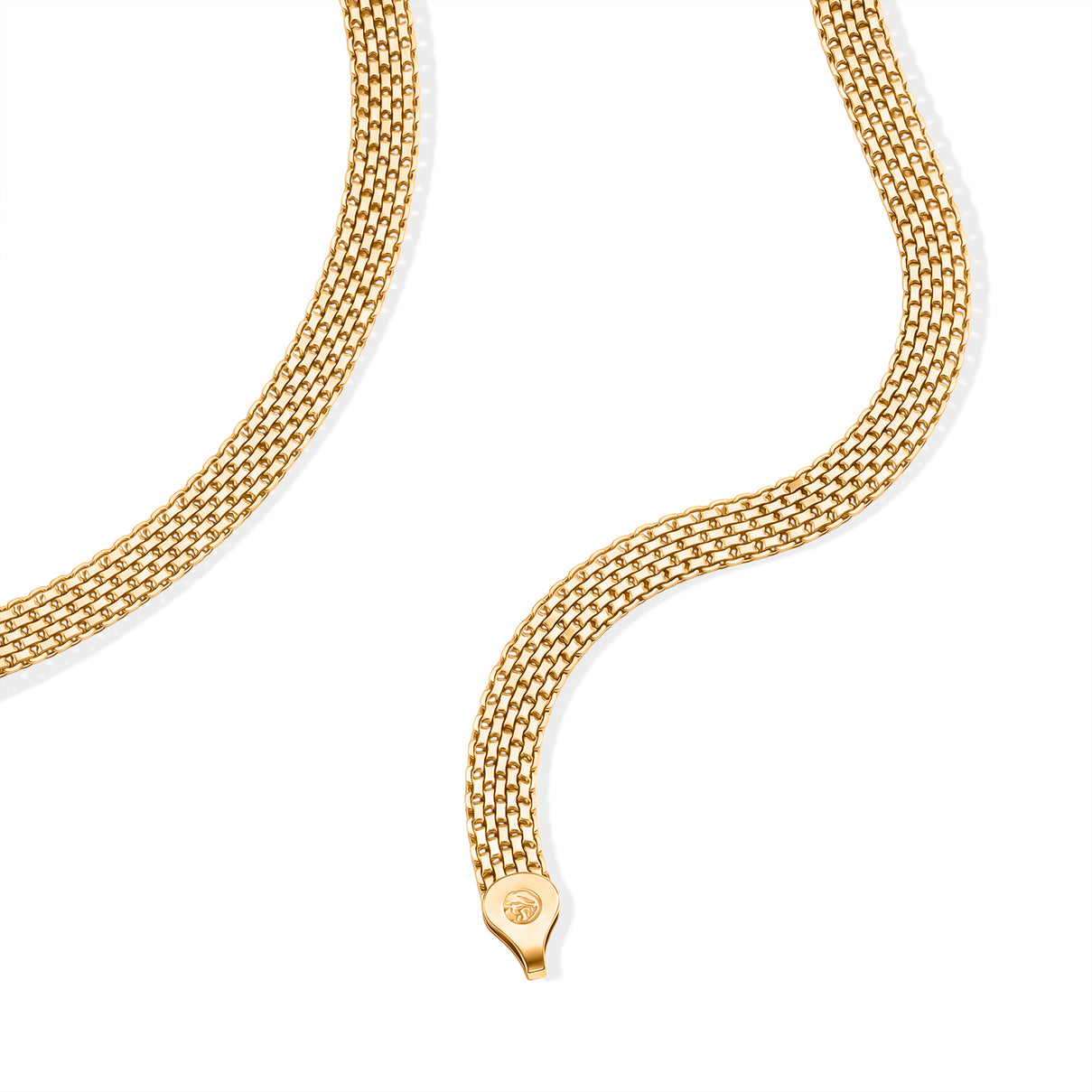 Yellow Gold Plated Sterling Silver Bismark Chain (Size - 18) with Lobster Clasp V32492204 2