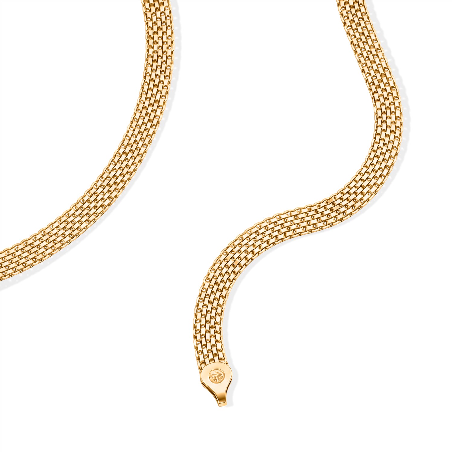 Yellow Gold Plated Sterling Silver Bismark Chain (Size - 18) with Lobster Clasp V32492204 2