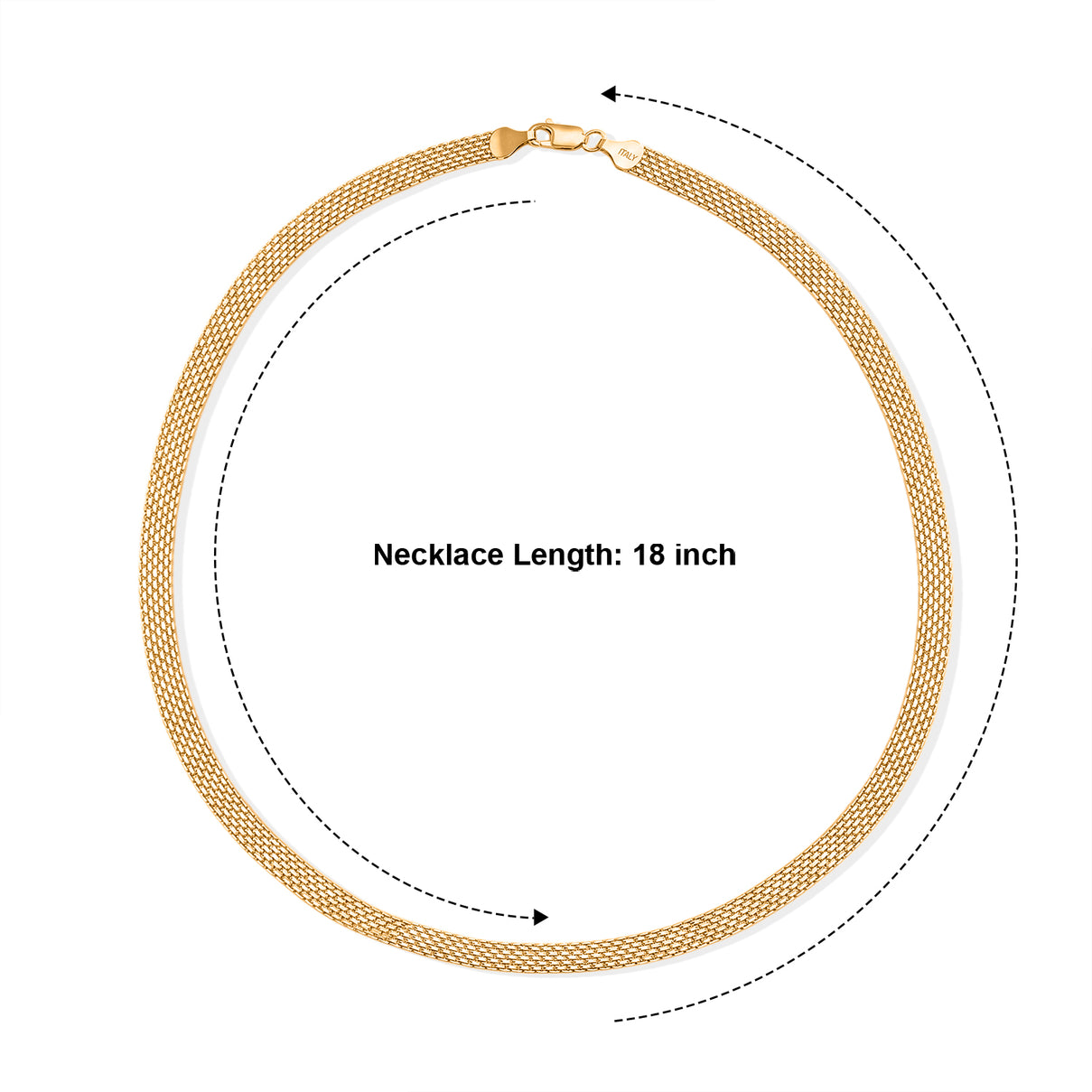 Yellow Gold Plated Sterling Silver Bismark Chain (Size - 18) with Lobster Clasp V32492204 4