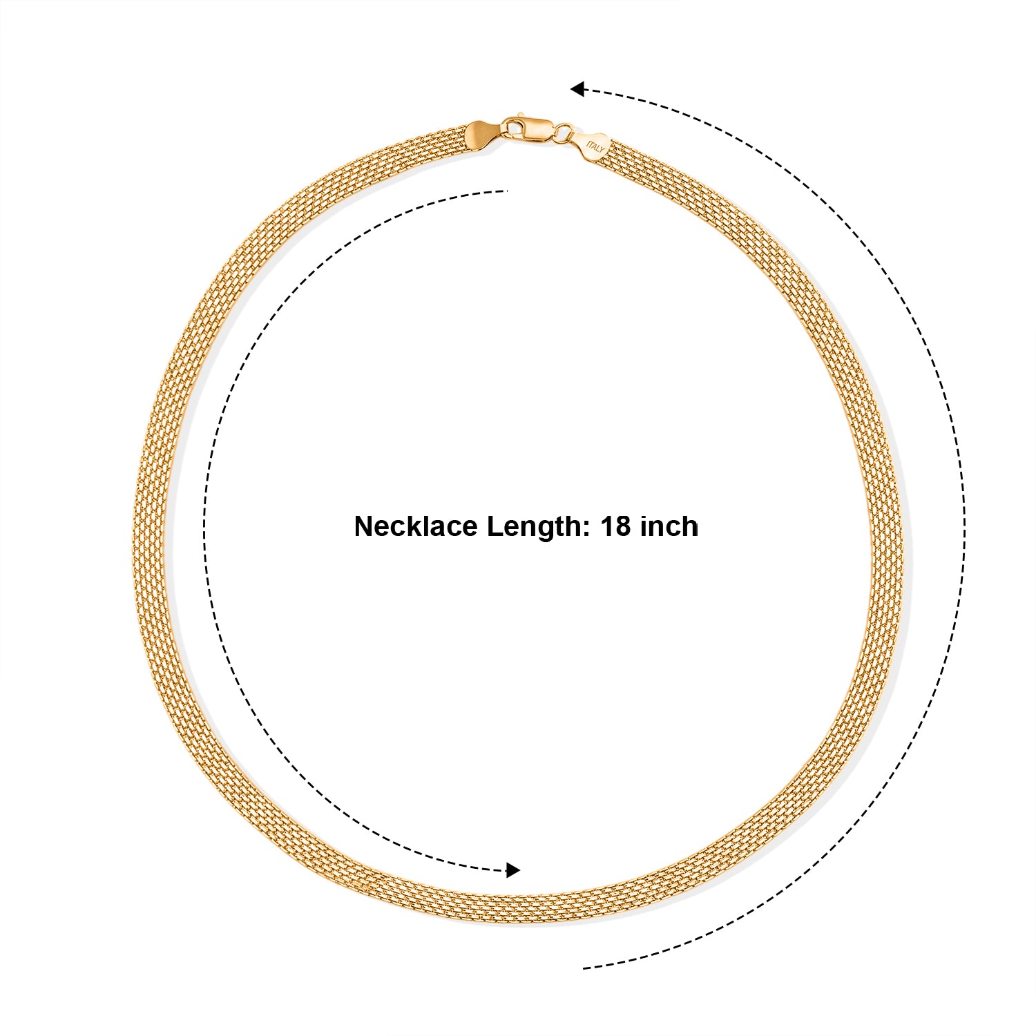 Yellow Gold Plated Sterling Silver Bismark Chain (Size - 18) with Lobster Clasp V32492204 4