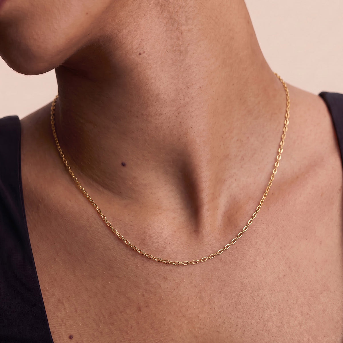 Italian Made - Yellow Gold Plated Sterling Silver Marina Anchor Necklace (Size - 20) with Lobster Clasp V32527383 1