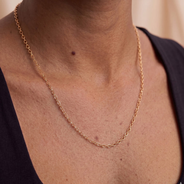 Italian Made - Yellow Gold Plated Sterling Silver Marina Anchor Necklace (Size - 24) with Lobster Clasp V32740317 2