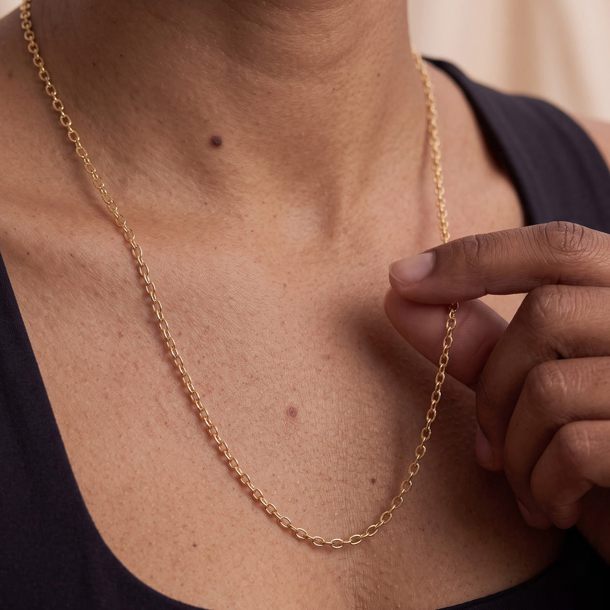 Italian Made - Yellow Gold Plated Sterling Silver Marina Anchor Necklace (Size - 30) with Lobster Clasp V32558796 1