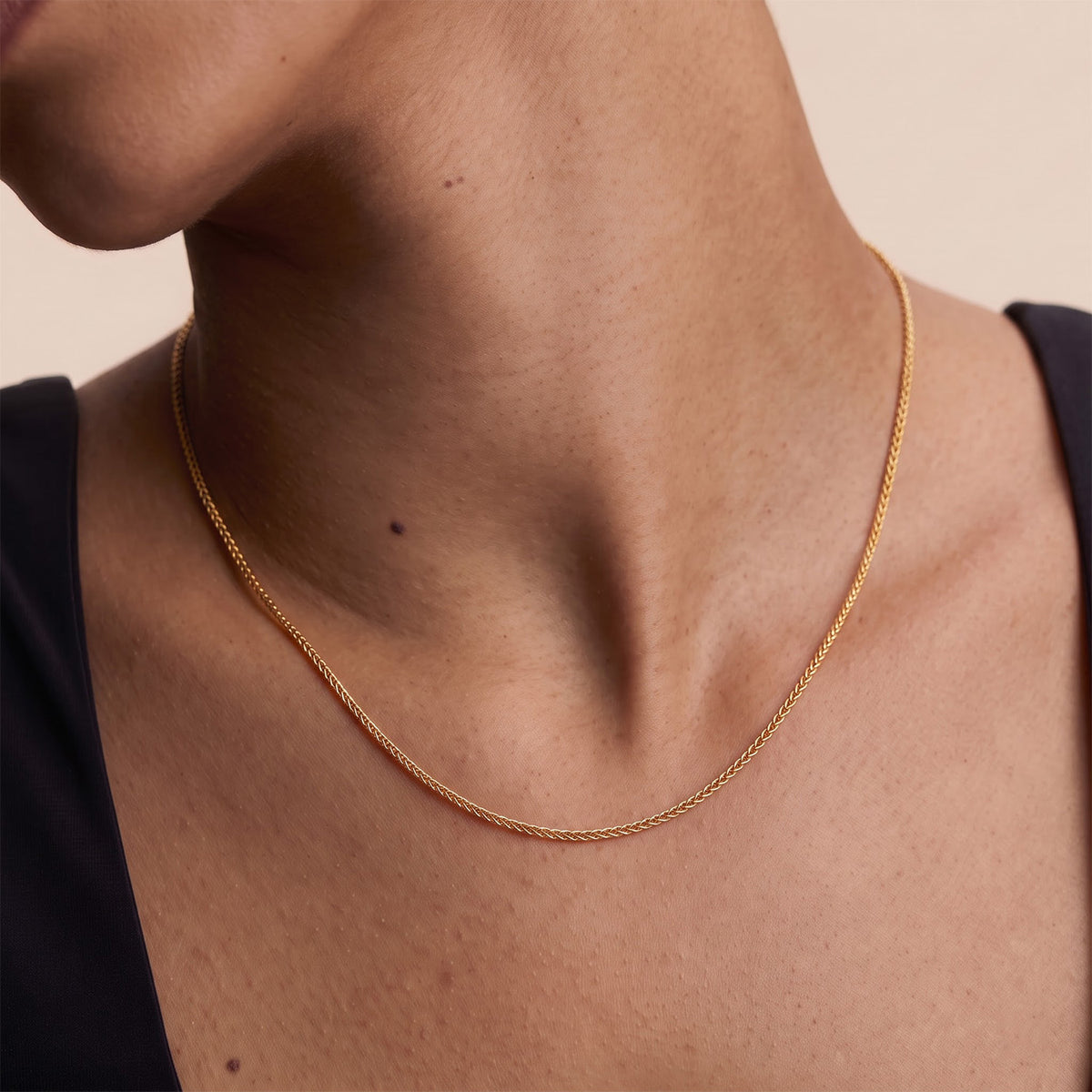 Yellow Gold Plated Sterling Silver Franco Chain (Size - 18) with Lobster Clasp V32516655 1