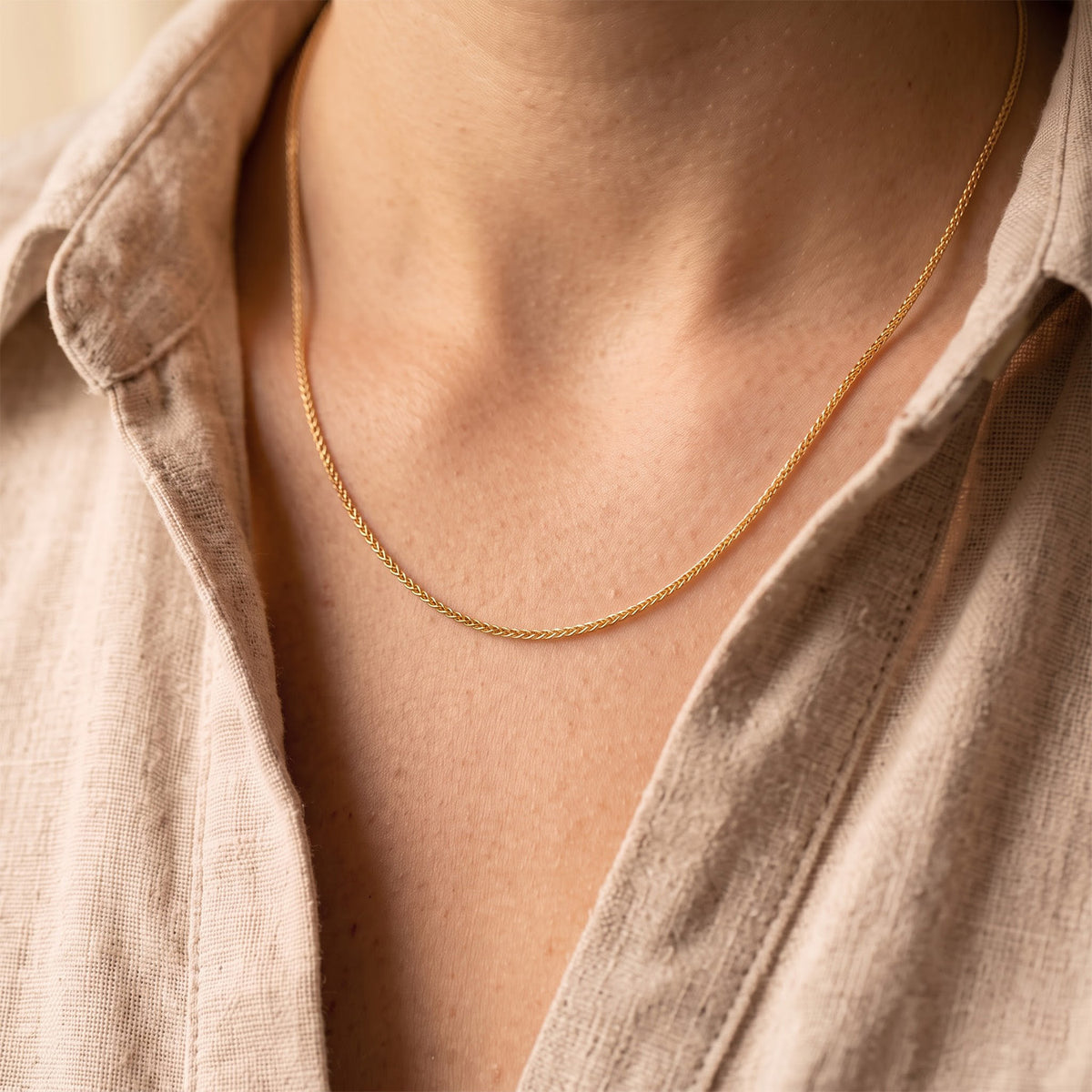 Yellow Gold Plated Sterling Silver Franco Chain (Size - 18) with Lobster Clasp V32516655 2