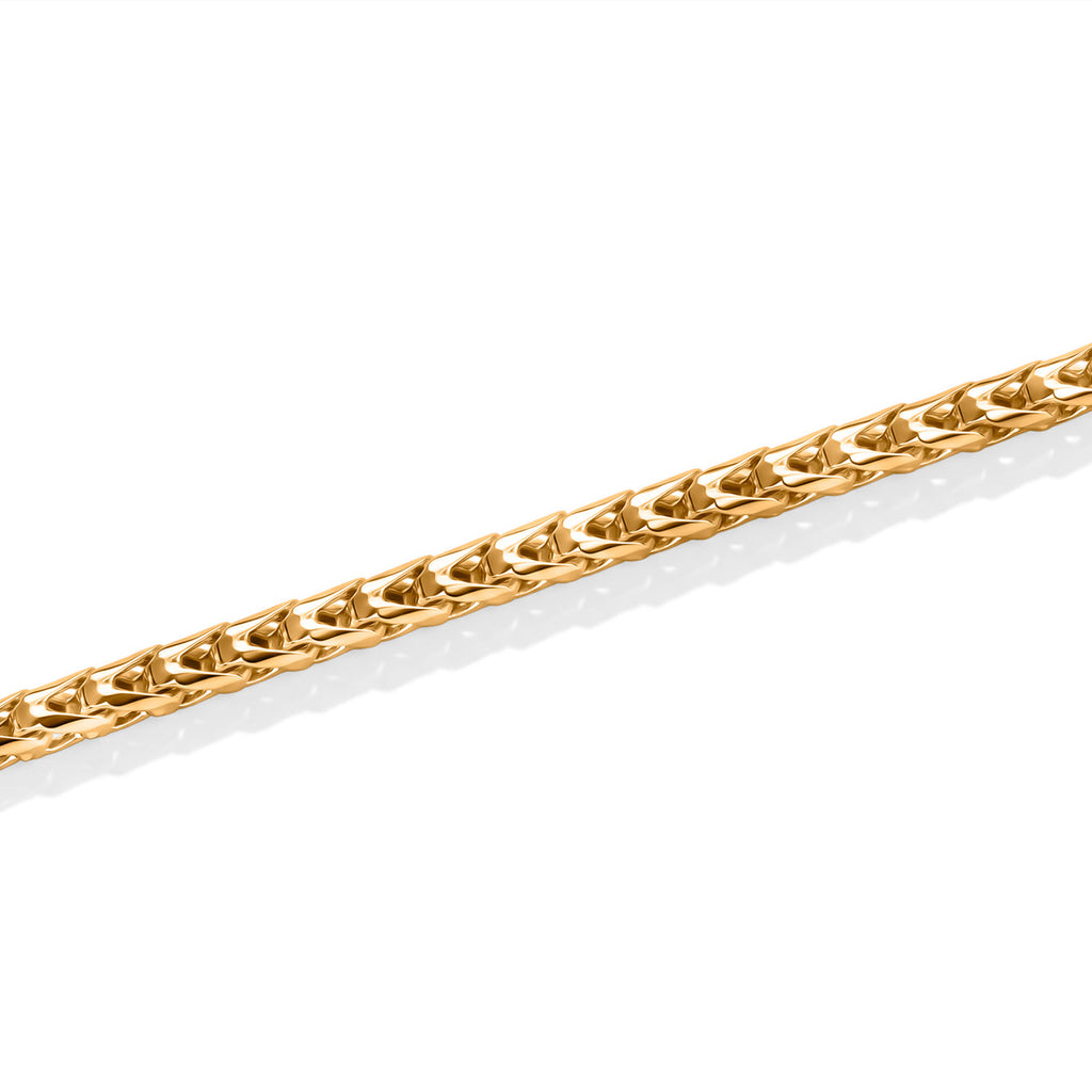 Yellow Gold Plated Sterling Silver Franco Chain (Size - 18) with Lobster Clasp_8553046_3