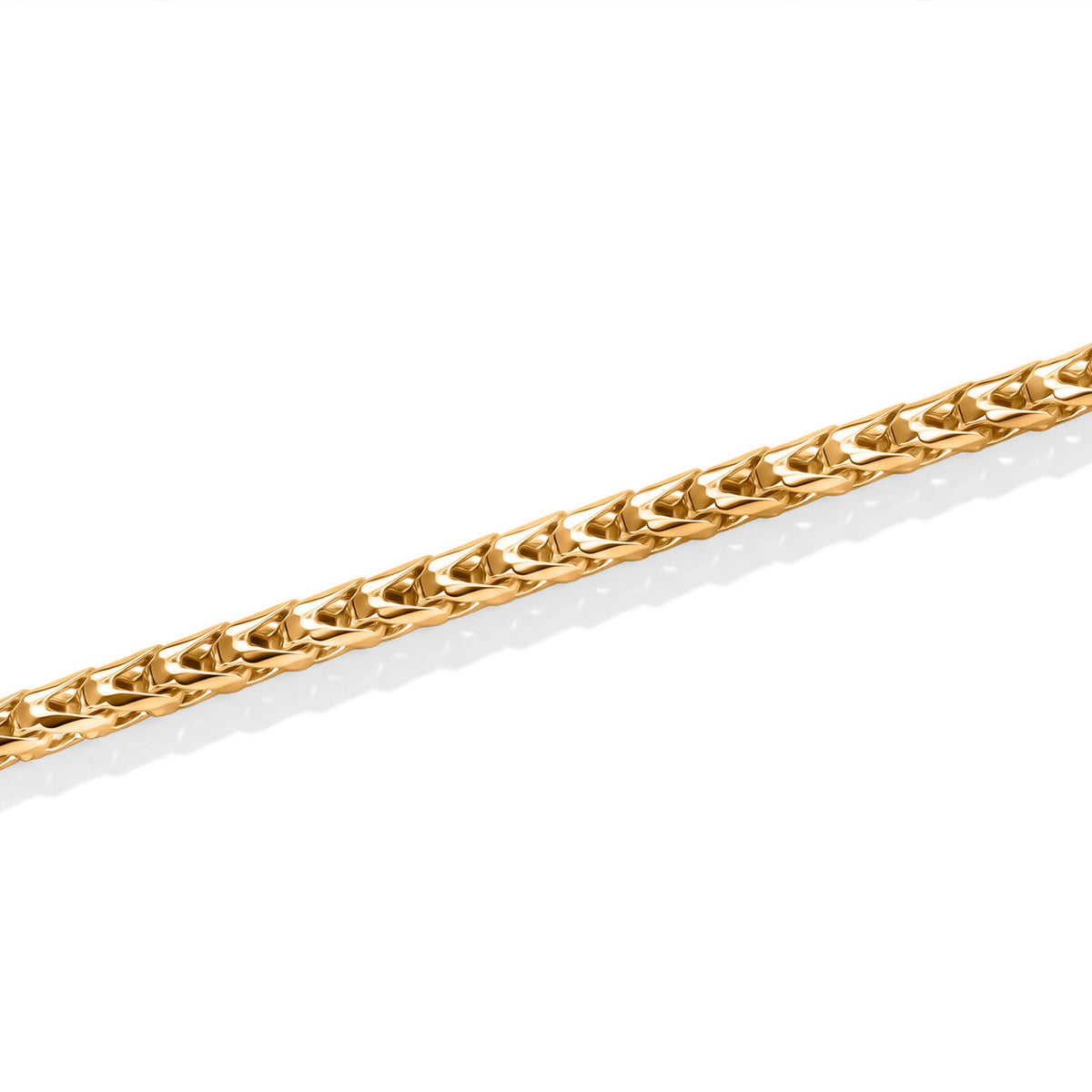 Yellow Gold Plated Sterling Silver Franco Chain (Size - 18) with Lobster Clasp V32516655 3