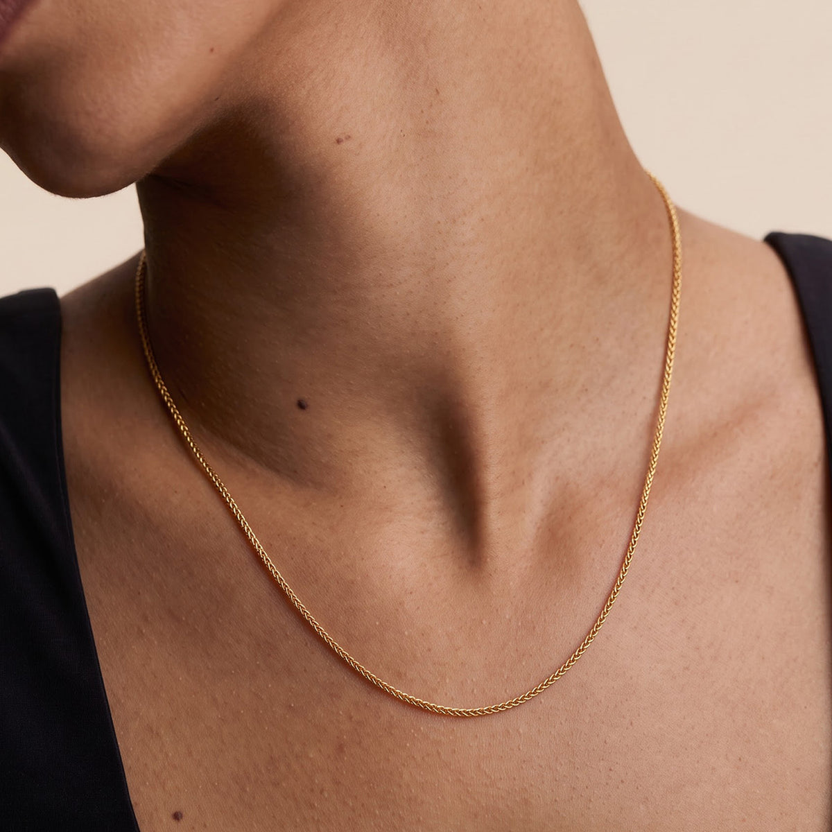 Italian Made- Yellow Gold Plated Sterling Silver Franco Chain (Size - 20) with Lobster Clasp V32569827 1