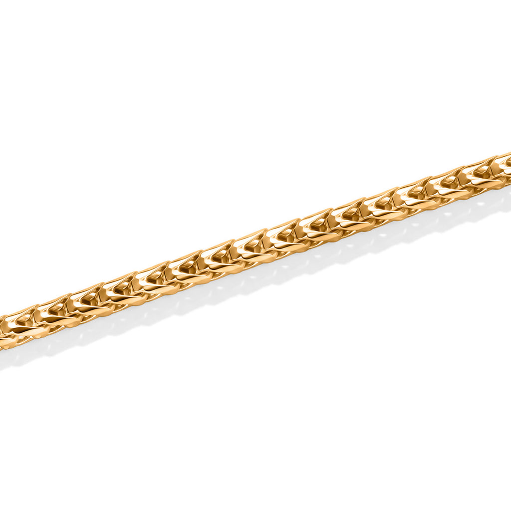 Italian Made- Yellow Gold Plated Sterling Silver Franco Chain (Size - 20) with Lobster Clasp_8553047_3