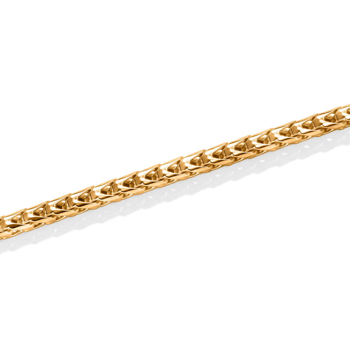 Italian Made- Yellow Gold Plated Sterling Silver Franco Chain (Size - 20) with Lobster Clasp V32569827 3