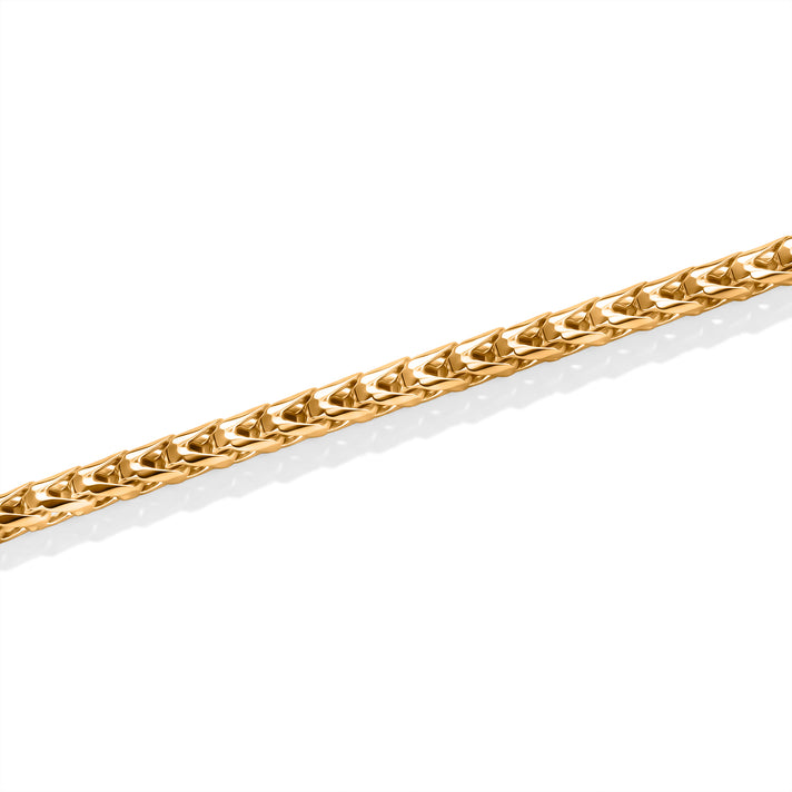 Yellow Gold Plated Sterling Silver Franco Chain (Size - 24) with Lobster Clasp 8553049 2