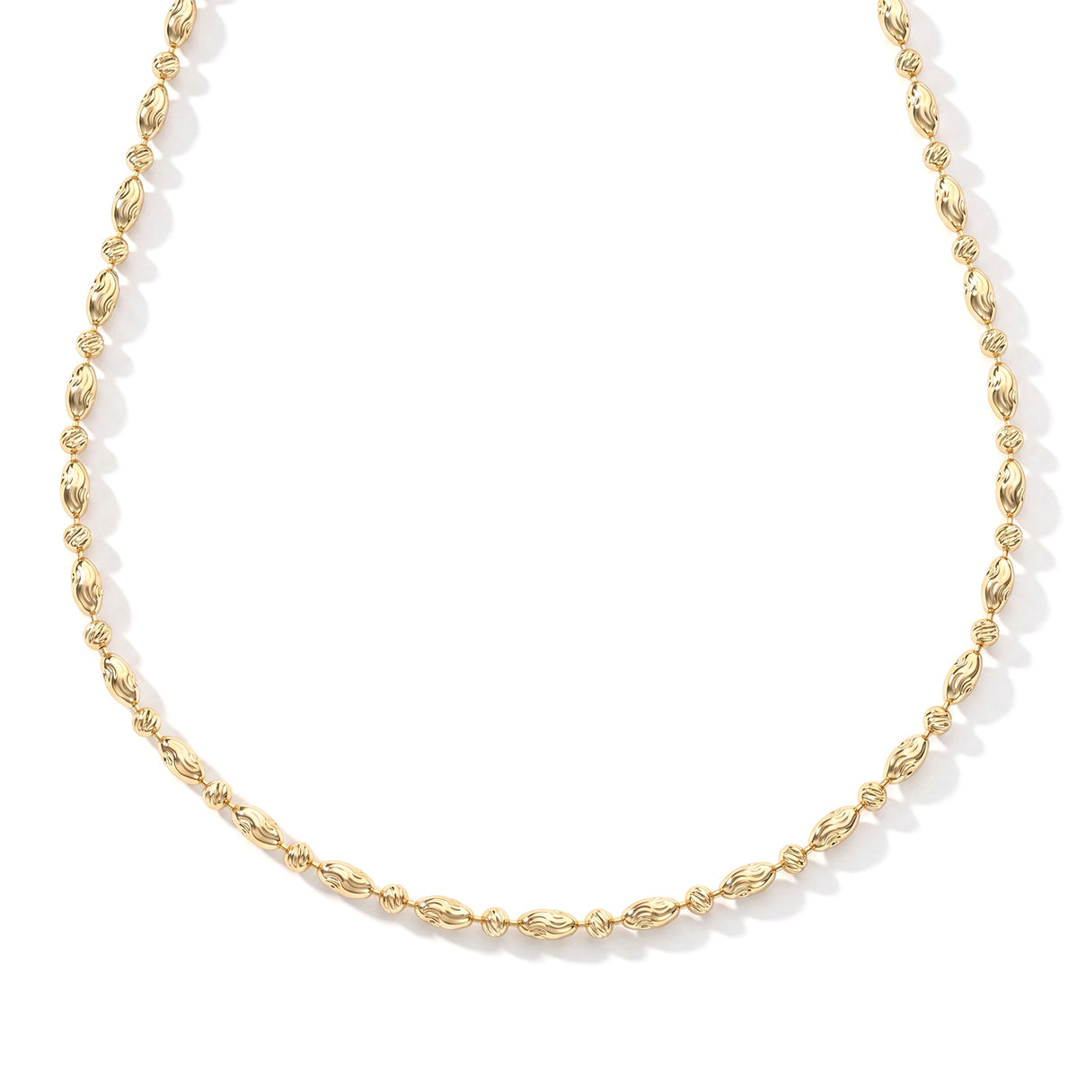 Italian Made Yellow Gold Plated Sterling Silver Typhoon Necklace (Size - 18) with Lobster Clasp V32514452 0