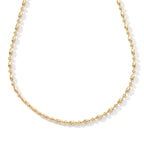 Italian Made Yellow Gold Plated Sterling Silver Typhoon Necklace (Size - 18) with Lobster Clasp_8553054