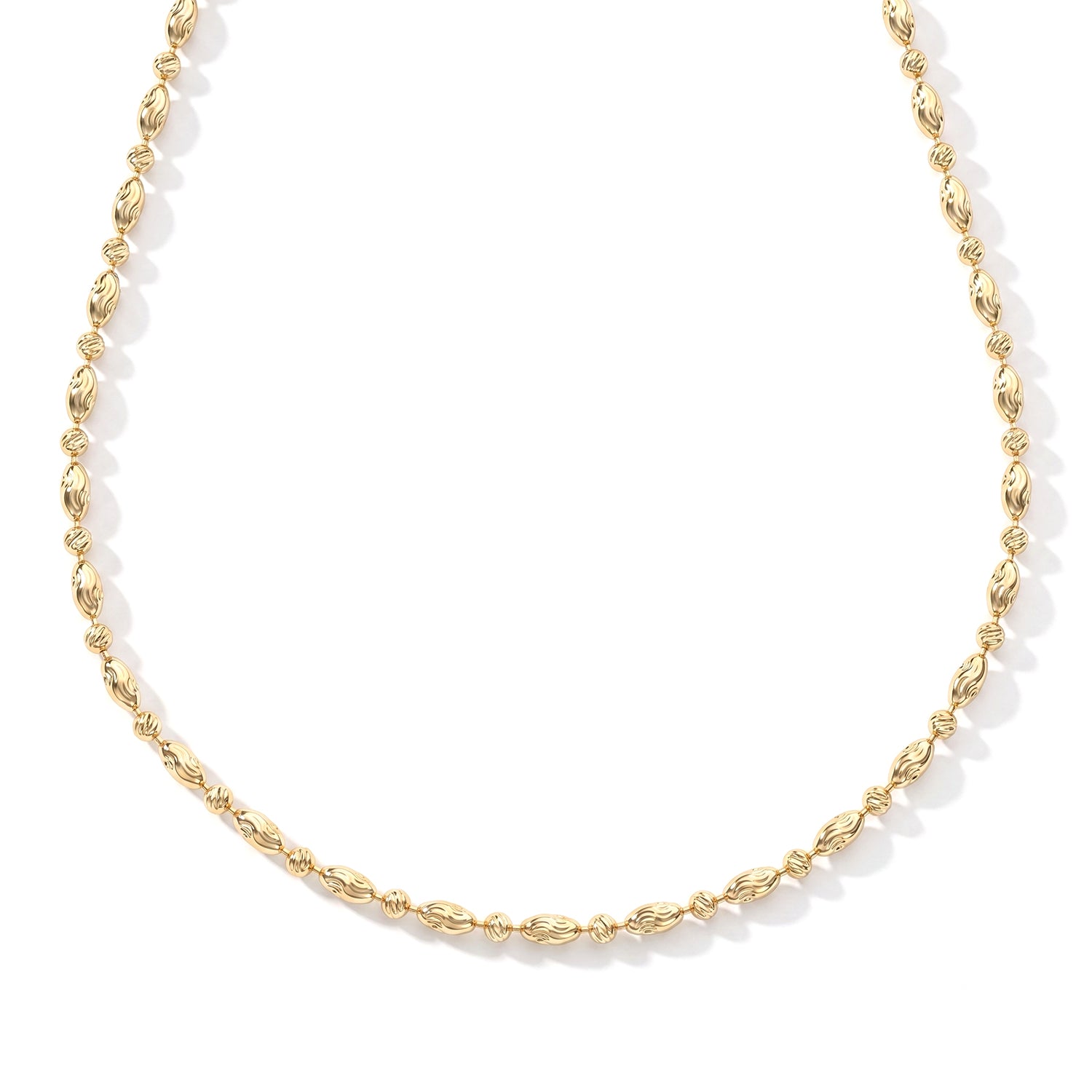 Italian Made Yellow Gold Plated Sterling Silver Typhoon Necklace (Size - 18) with Lobster Clasp V32514452 0
