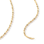 Italian Made Yellow Gold Plated Sterling Silver Typhoon Necklace (Size - 18) with Lobster Clasp_8553054_2