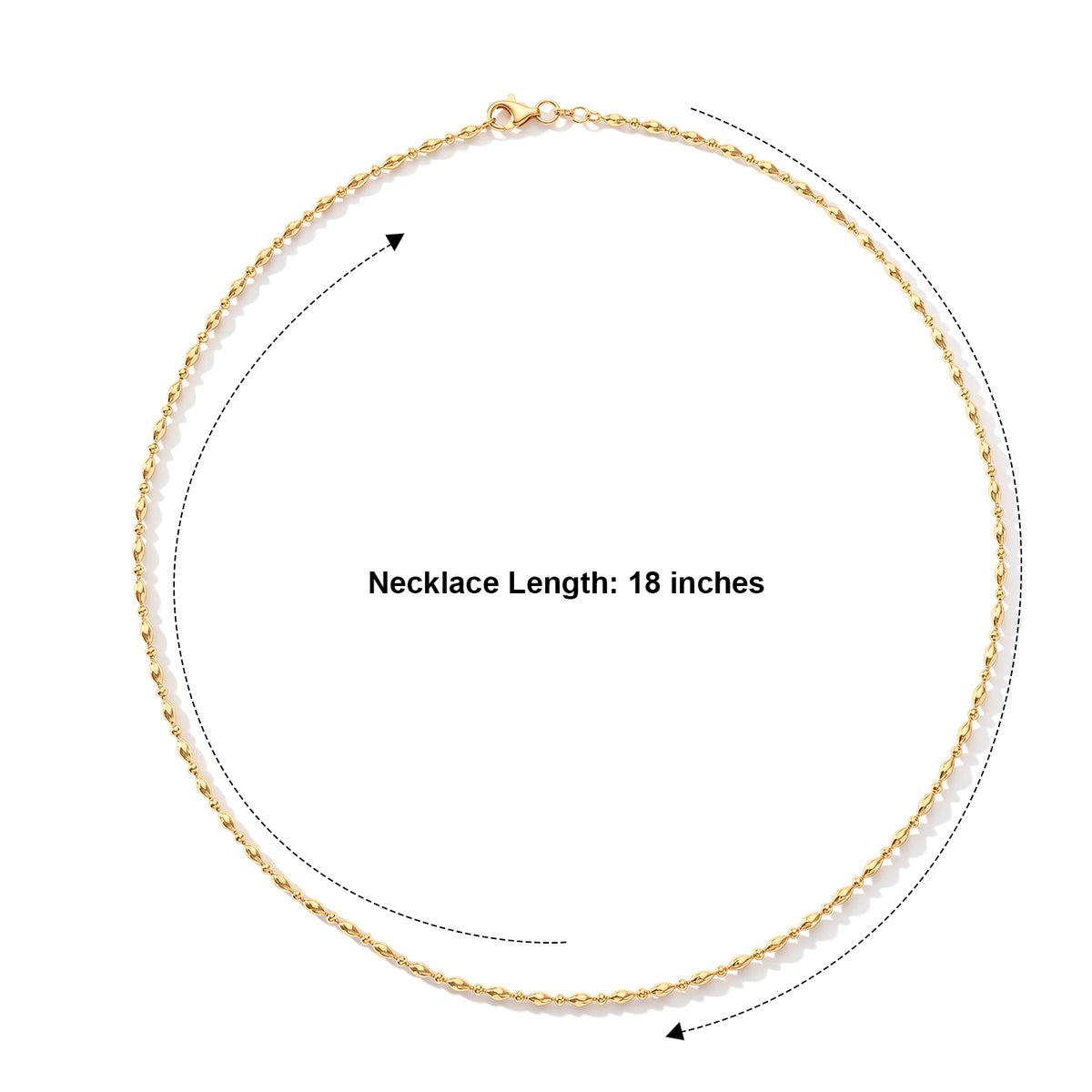 Italian Made Yellow Gold Plated Sterling Silver Typhoon Necklace (Size - 18) with Lobster Clasp V32514452 3