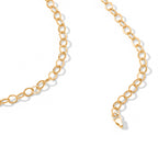 Italian Made Yellow Gold Overlay Sterling Silver Oval Link Necklace  (Size - 18) with Lobster Clasp_8553058_3