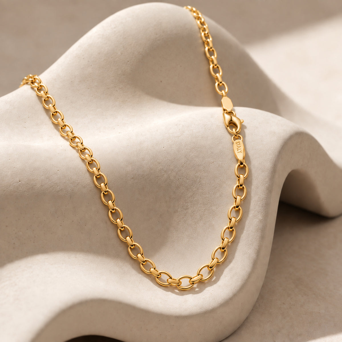 Yellow Gold Plated Sterling Silver Drop Chain (Size - 20) with Lobster Clasp V32747917 2