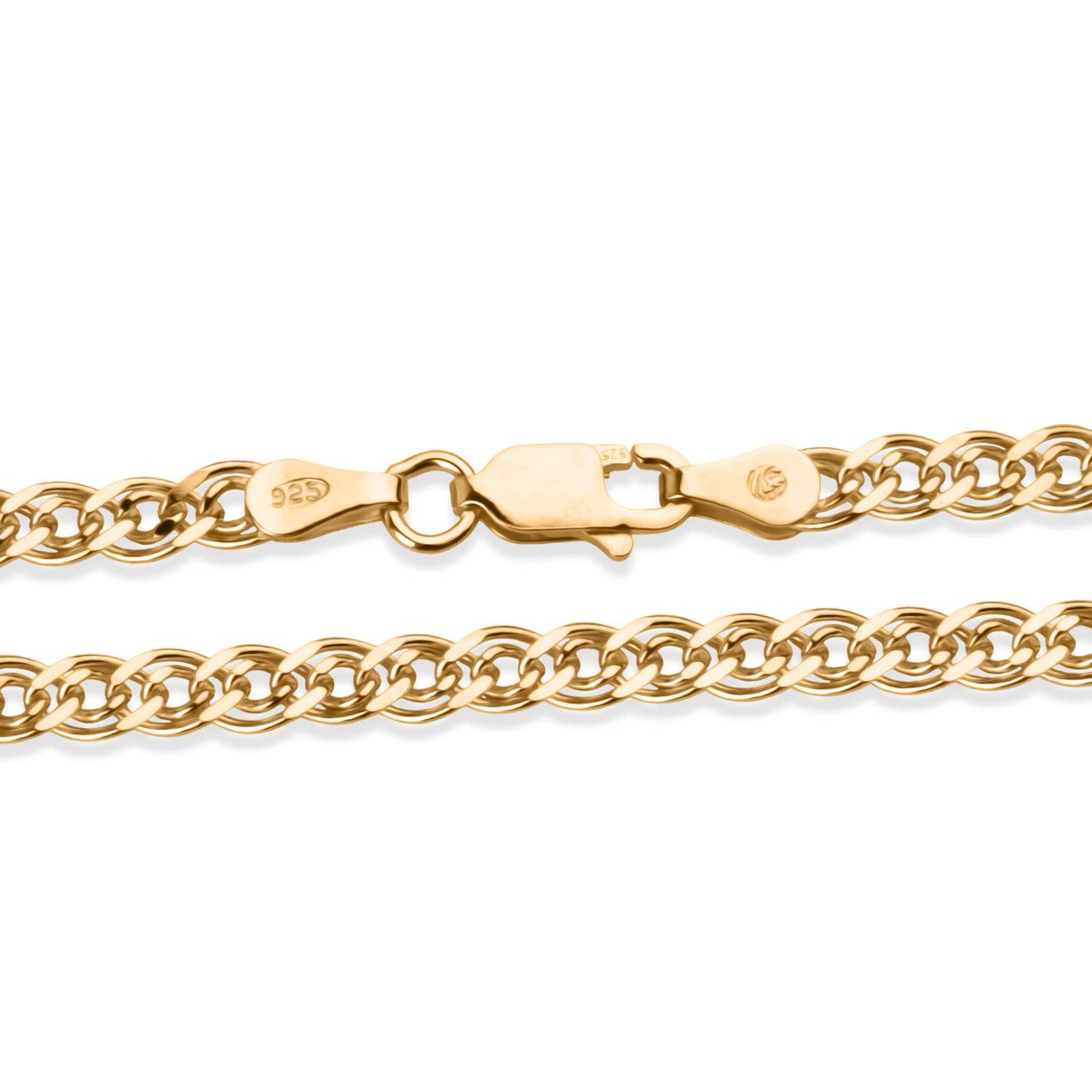 Italian Made-Yellow Gold Plated Sterling Silver Nonna Chain (Size - 18) with Lobster Clasp, 7.81 Gms. V32492199 1