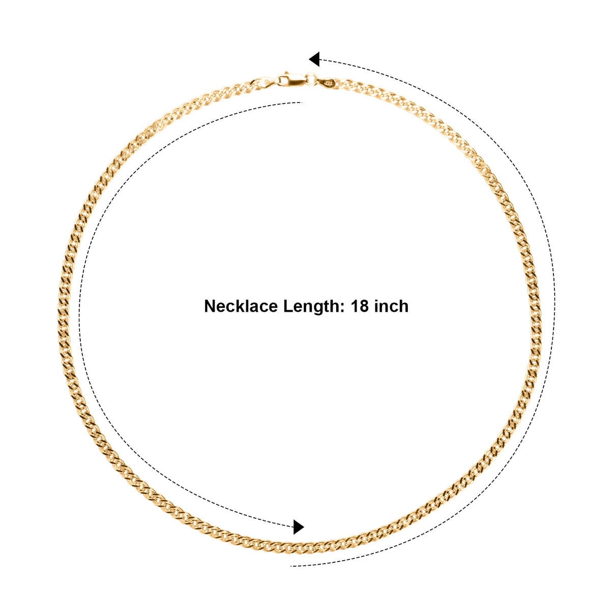 Italian Made-Yellow Gold Plated Sterling Silver Nonna Chain (Size - 18) with Lobster Clasp, 7.81 Gms. V32492199 3