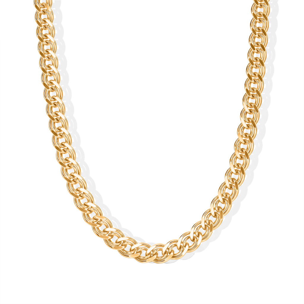 Italian Made-Yellow Gold Plated Sterling Silver Nonna Chain (Size - 20) with Lobster Clasp, 8.56 Gms._8553063