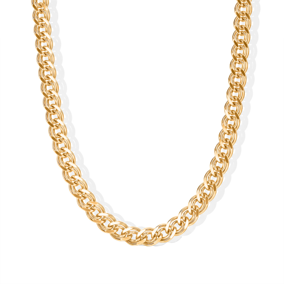 Italian Made-Yellow Gold Plated Sterling Silver Nonna Chain (Size - 20) with Lobster Clasp, 8.56 Gms. V32606194 0