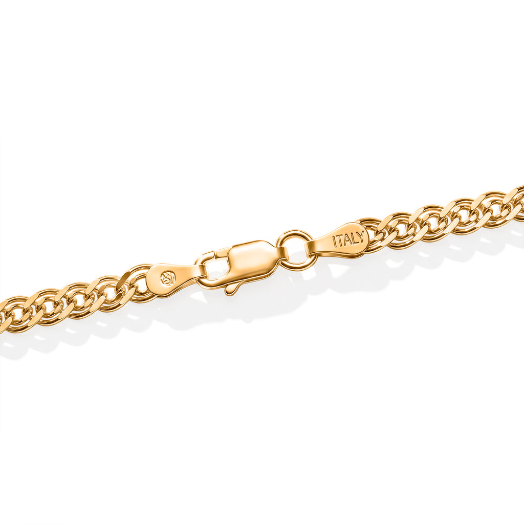 Italian Made-Yellow Gold Plated Sterling Silver Nonna Chain (Size - 20) with Lobster Clasp, 8.56 Gms._8553063_2