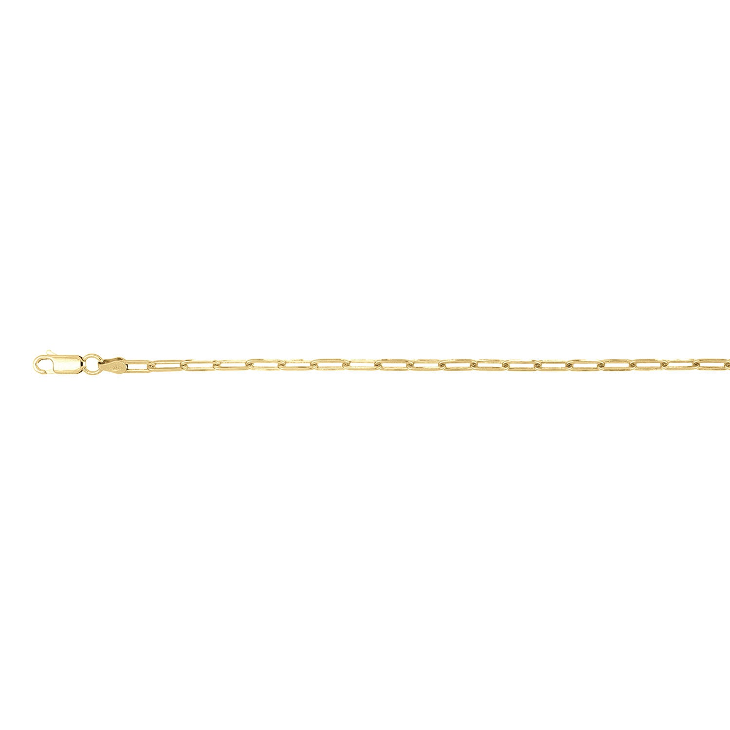 Yellow Gold Plated Sterling Silver Paper Square Chain (Size - 18) 8553066 0