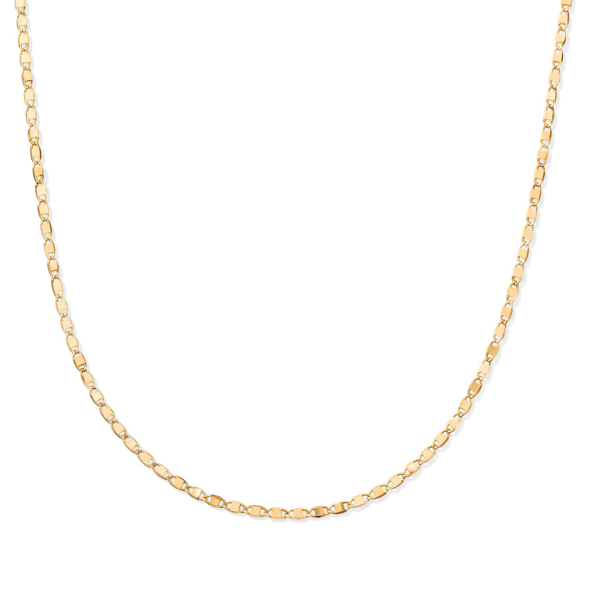 Italian Made - Yellow Gold Plated Sterling Silver Vale Chain (Size - 18) with Lobster Clasp 8553072 0