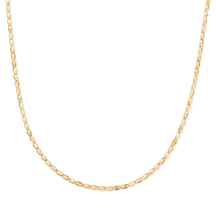 Italian Made - Yellow Gold Plated Sterling Silver Vale Chain (Size - 18) with Lobster Clasp 8553072 1
